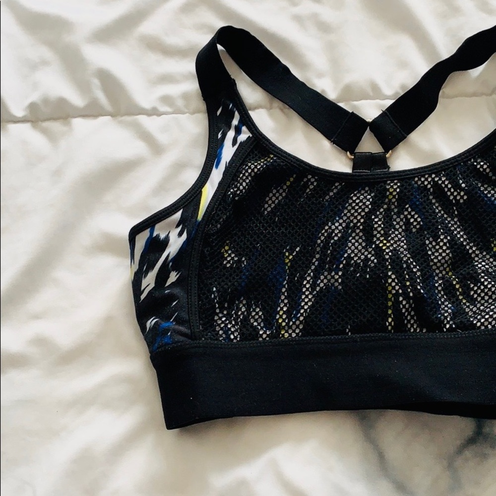 Black/Multi Colour Razorback Sports Bra - Picture 3 of 8